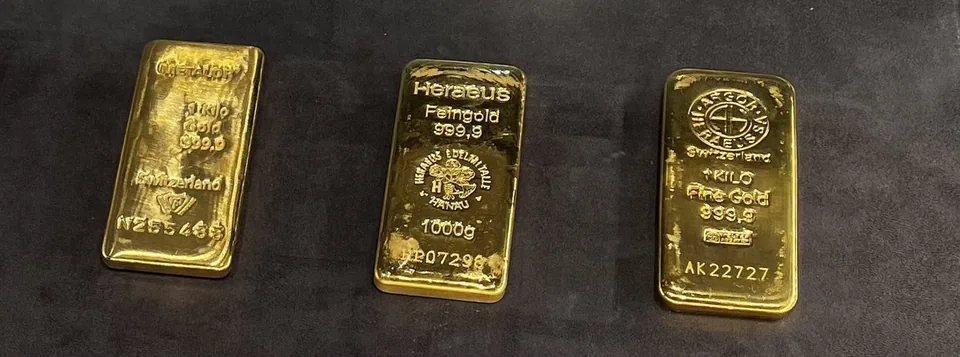 Gold bars from different refiners